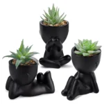 Der Rose 3pcs Fake Succulents Plants Artificial