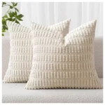 MIULEE Pack of 2 Corduroy Decorative Throw Pillow Covers 18x18